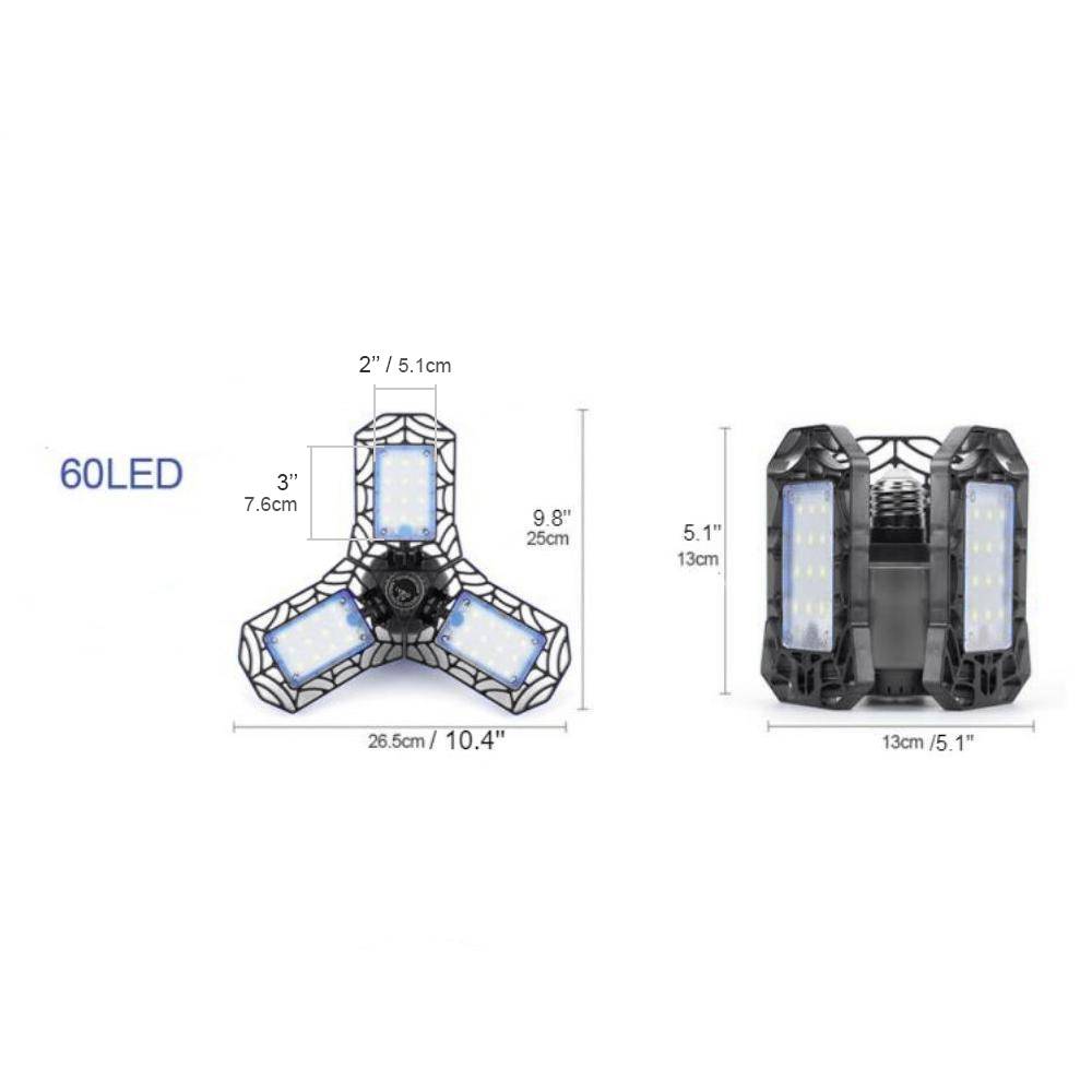 360º Triple Garage Light Hardware Home Improvement Color : Blue|Black|White 